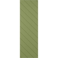 Екена Милуърк 18 В 46 з вярно Фит ПВЦ диагонални ламели модерен стил фиксирани монтажни щори, мъх зелен