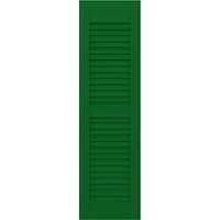 Екена Мелница 18 В 36 Х Америкрафт Две Еднакви Жалузи Екстериор Истински Дървени Щори, Виридиан Зелен