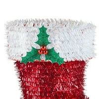 Празнично време 3Д 10 червена гирлянда Коледа Дядо Коледа ботуш
