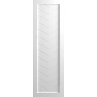 Екена Милуърк 12 в 36 х вярно Фит ПВЦ един панел Шеврон модерен стил фиксирани монтажни щори, бял